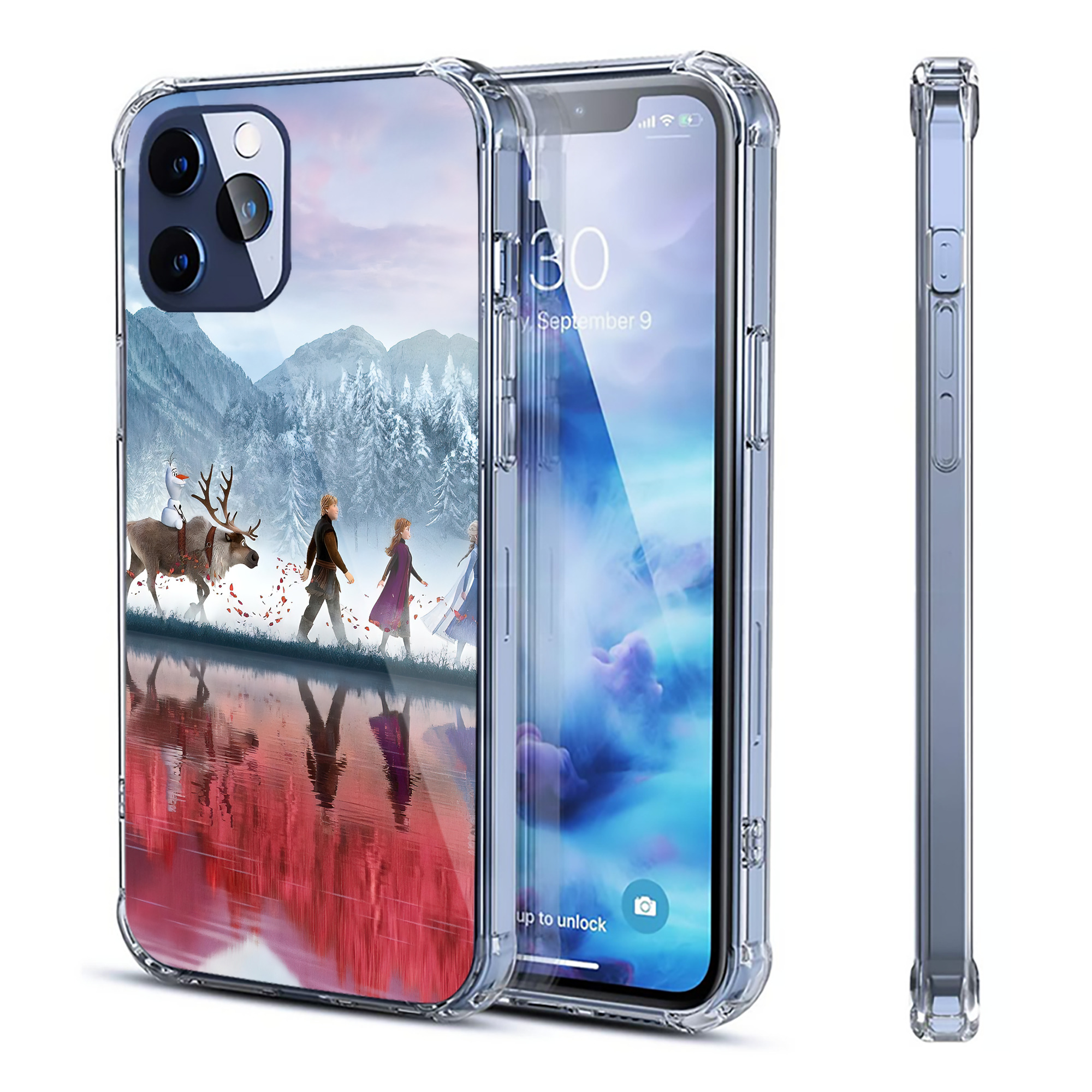 （画像用） アナと雪の女王 アンナ エルサ Frozen Anna Elsa 【iPhone 12シリーズ対応】透明スマホケース（クリアソフトケース）